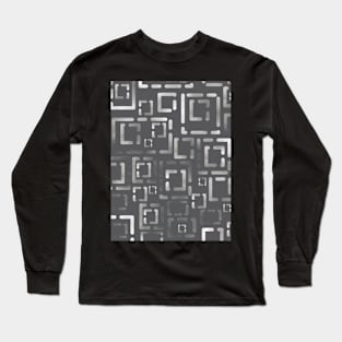 Blocks Greys on Grey 5748 Long Sleeve T-Shirt